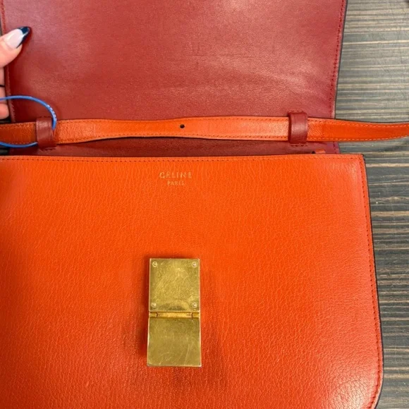 Celine Box Bag leather orange Bag - Picture 7 of 7